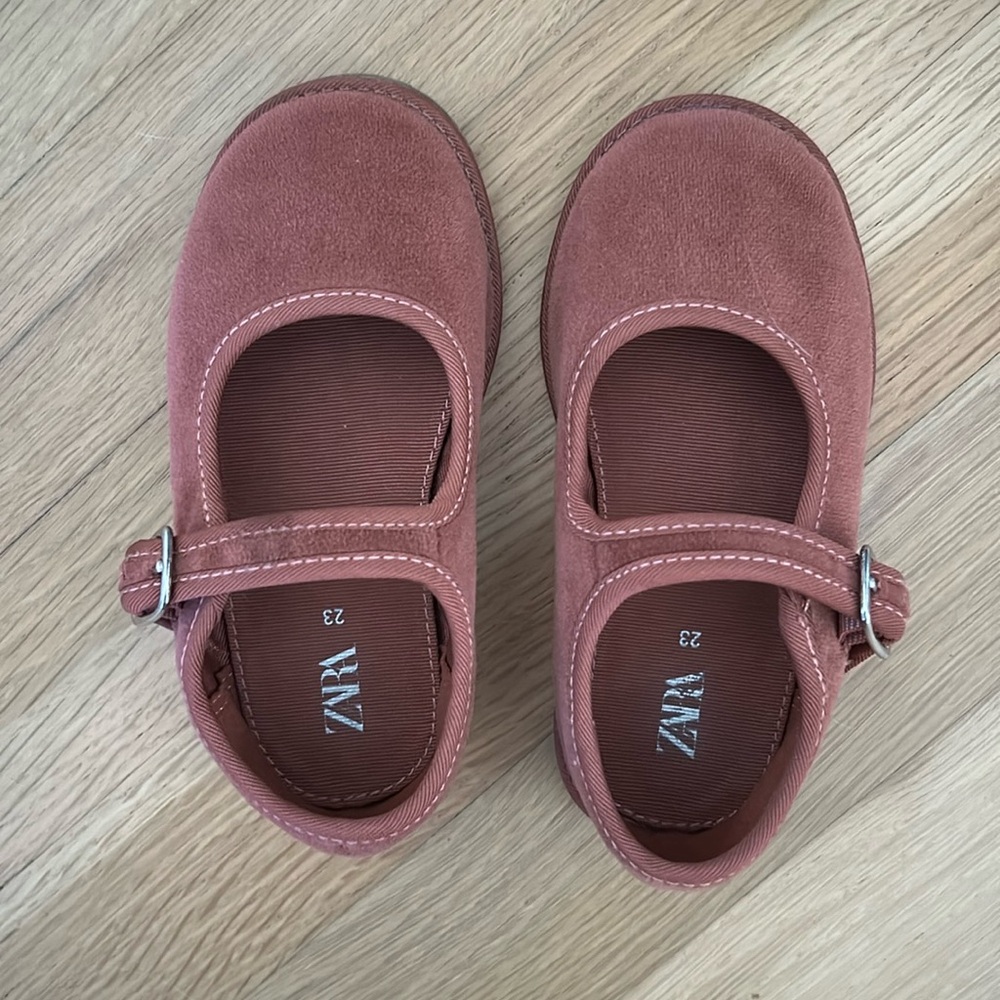 Zara Toddler/Kids Dusty Rose Mary Jane Flats